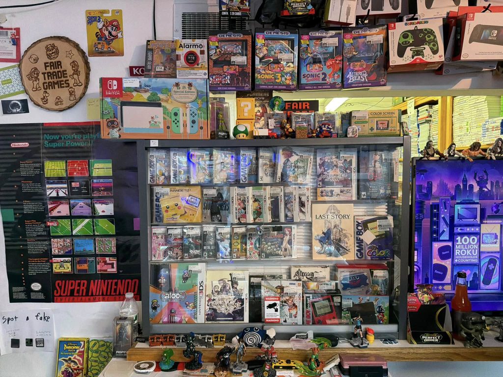 Back counter display at Fair Trade Games